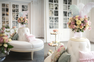 Мебель для роскошного свадебного торжества.